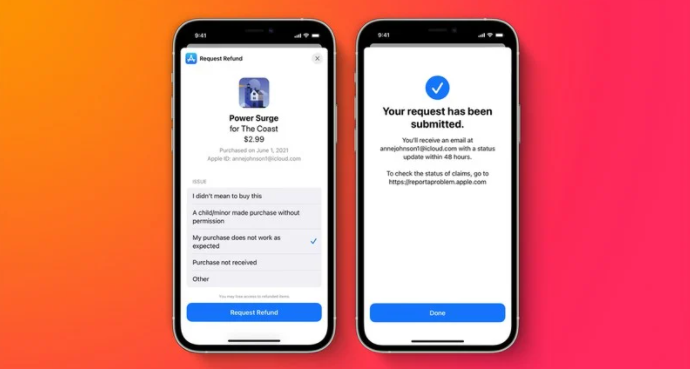 郑州换苹果手机电池_AppleiOS15新功能：可以直接在应用程序中申请退款