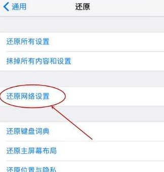 点击“还原网络设置”