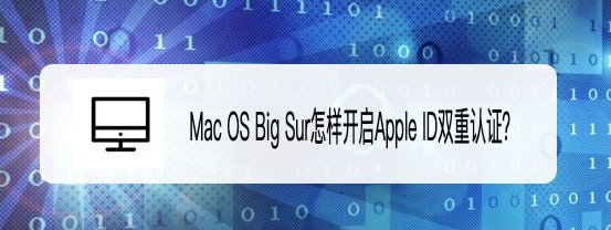 MacOS Big Sur系统怎么进行Apple ID双重认证